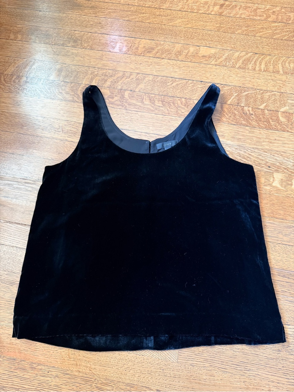 J crew Black Velvet Tank Top
